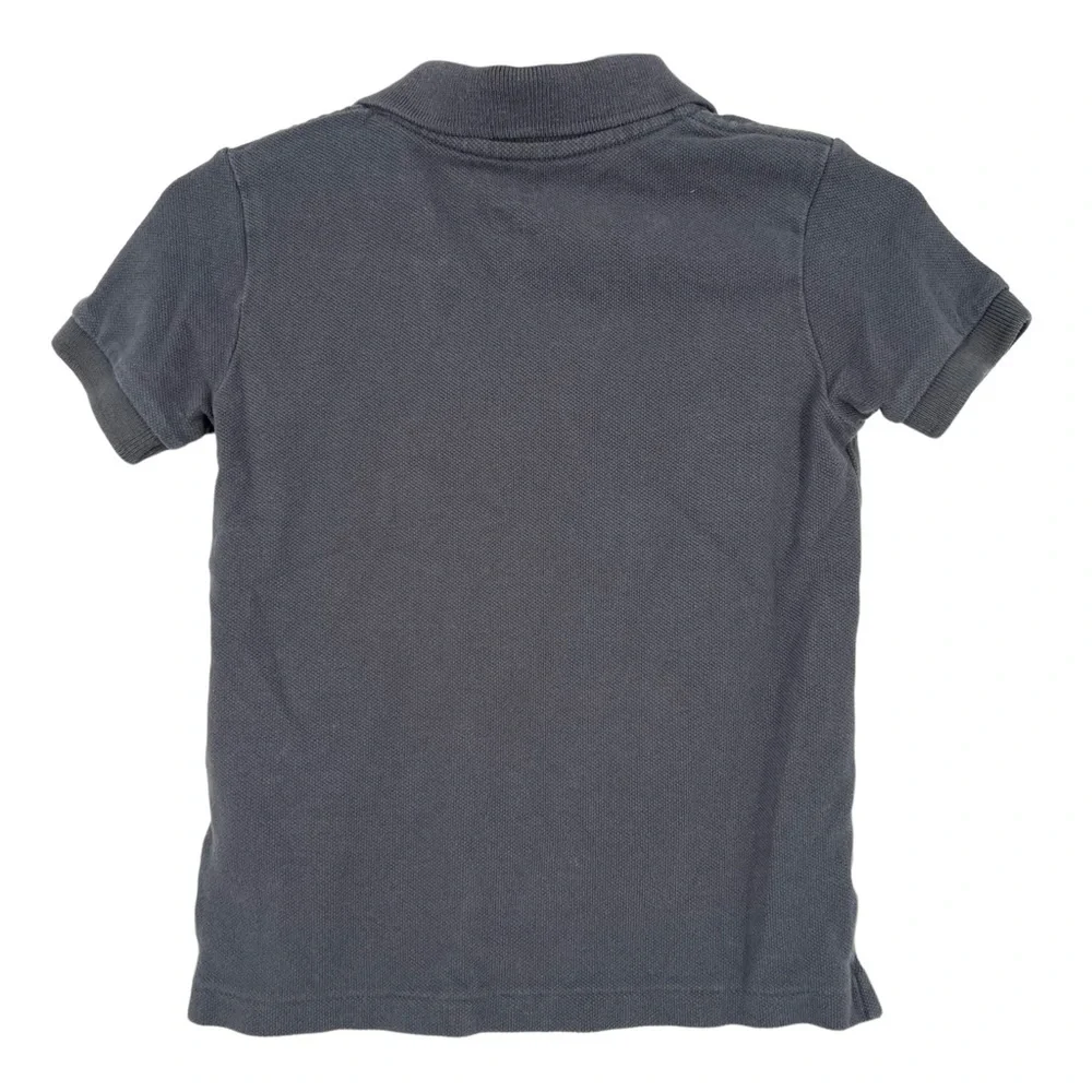 Ralph Lauren Toddler Boys Gray Cotton Pique Short Sleeve Pony Polo Shirt Sz 18M